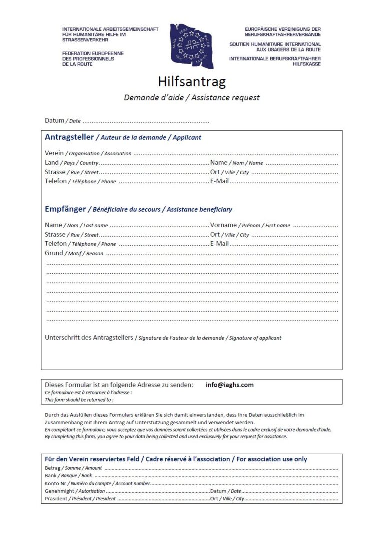 Symbolbild Hilfsantrag